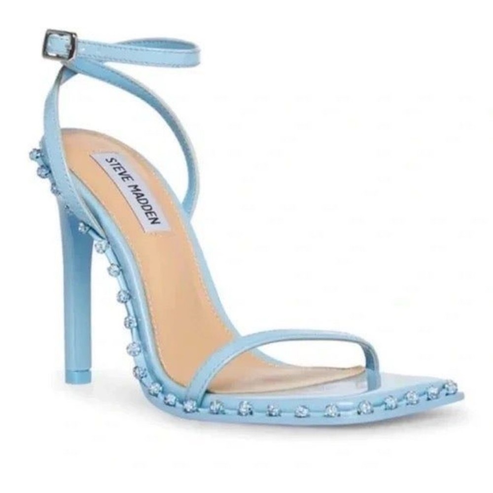 🩷 Baby Blue Beaded Steve Madden High Heels